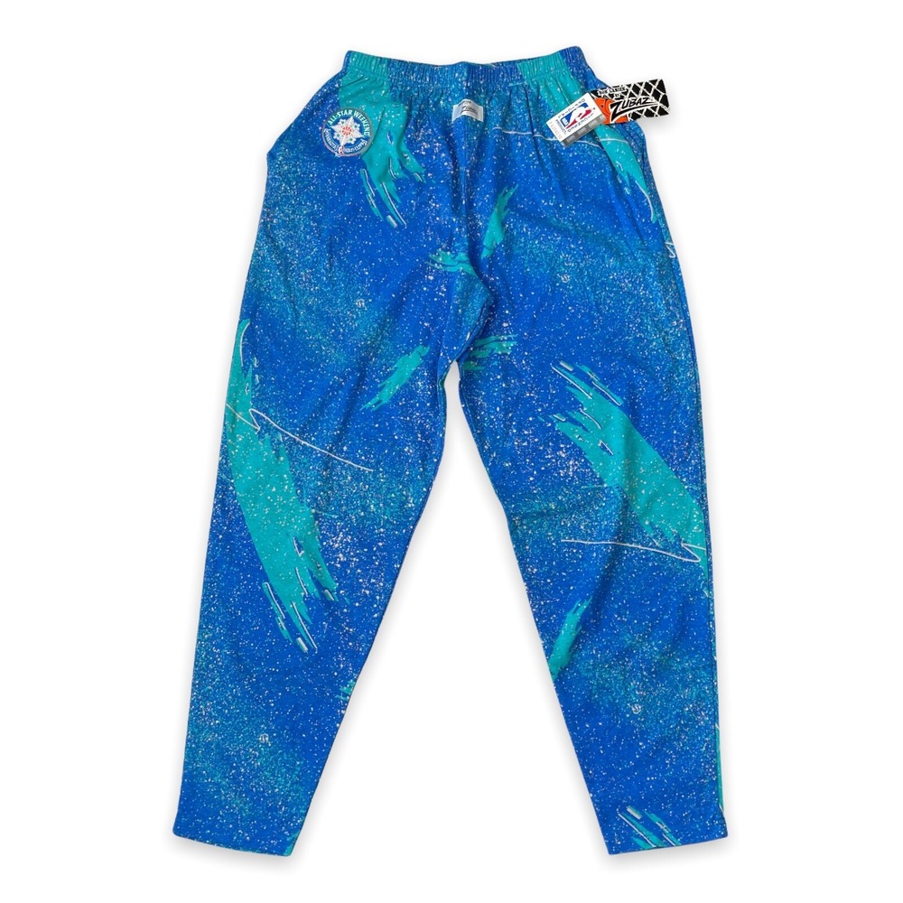 NBA All Star PantsMen Large Zubaz 94 Bob Lanier  USA Made 32-34 X 33 VTG ‎ DS P9